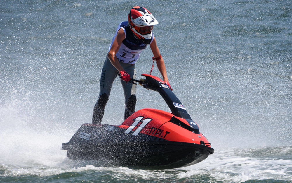 Jayden Richardson on a jet ski